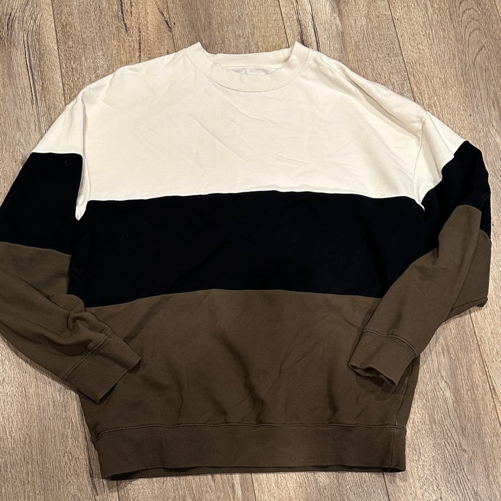 Original Use Men's Crewneck Sweater - Cream, Black, and Brown